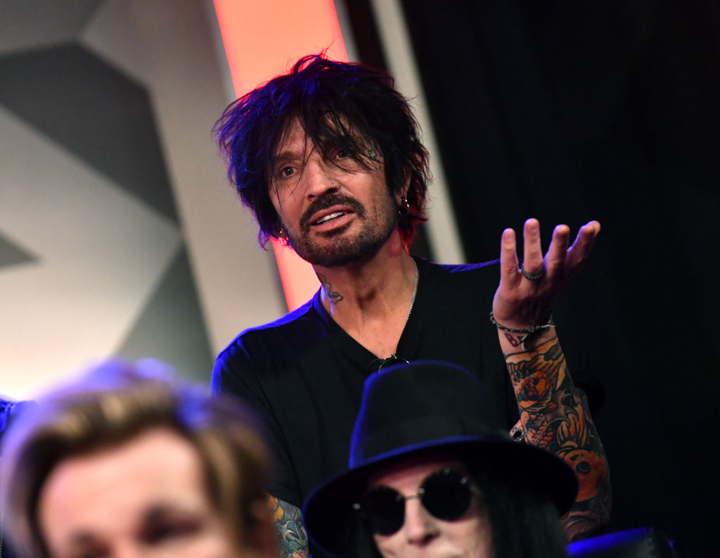 Tommy Lee speaks during the press conference for THE STADIUM TOUR DEF LEPPARD - MOTLEY CRUE - POISON at SiriusXM Studios