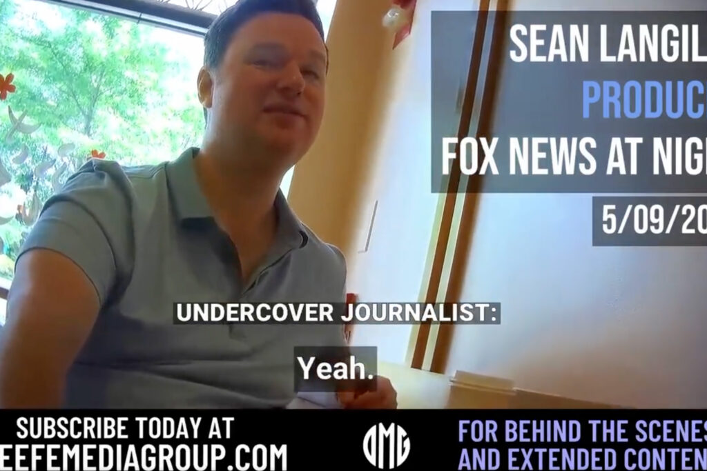 In a new undercover O'Keefe Media Group video, Fox News producer Sean Langille was caught on camera divulging information related to Tucker Carlson's departure from the network, and how that relates to Dominion Voting Systems and pharmaceutical companies.