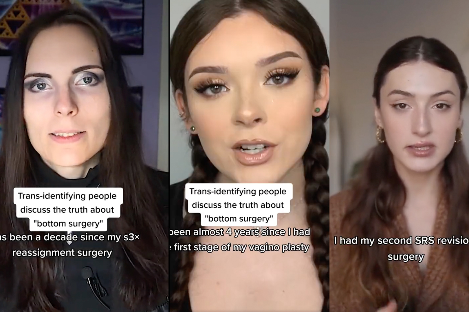 In a viral TikTok video, four biological males reveal their devastating experiences with sex reassignment surgery and the emotional and physical challenges they have faced as a result.