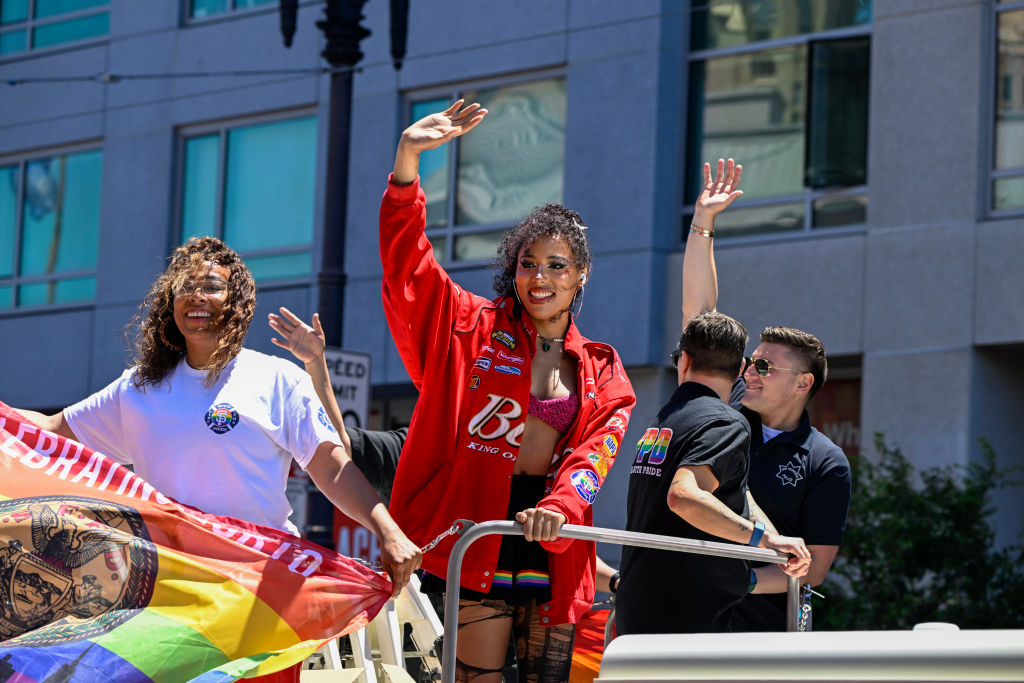 Budweiser-sponsored women in San Francisco's 2022 Pride Parade