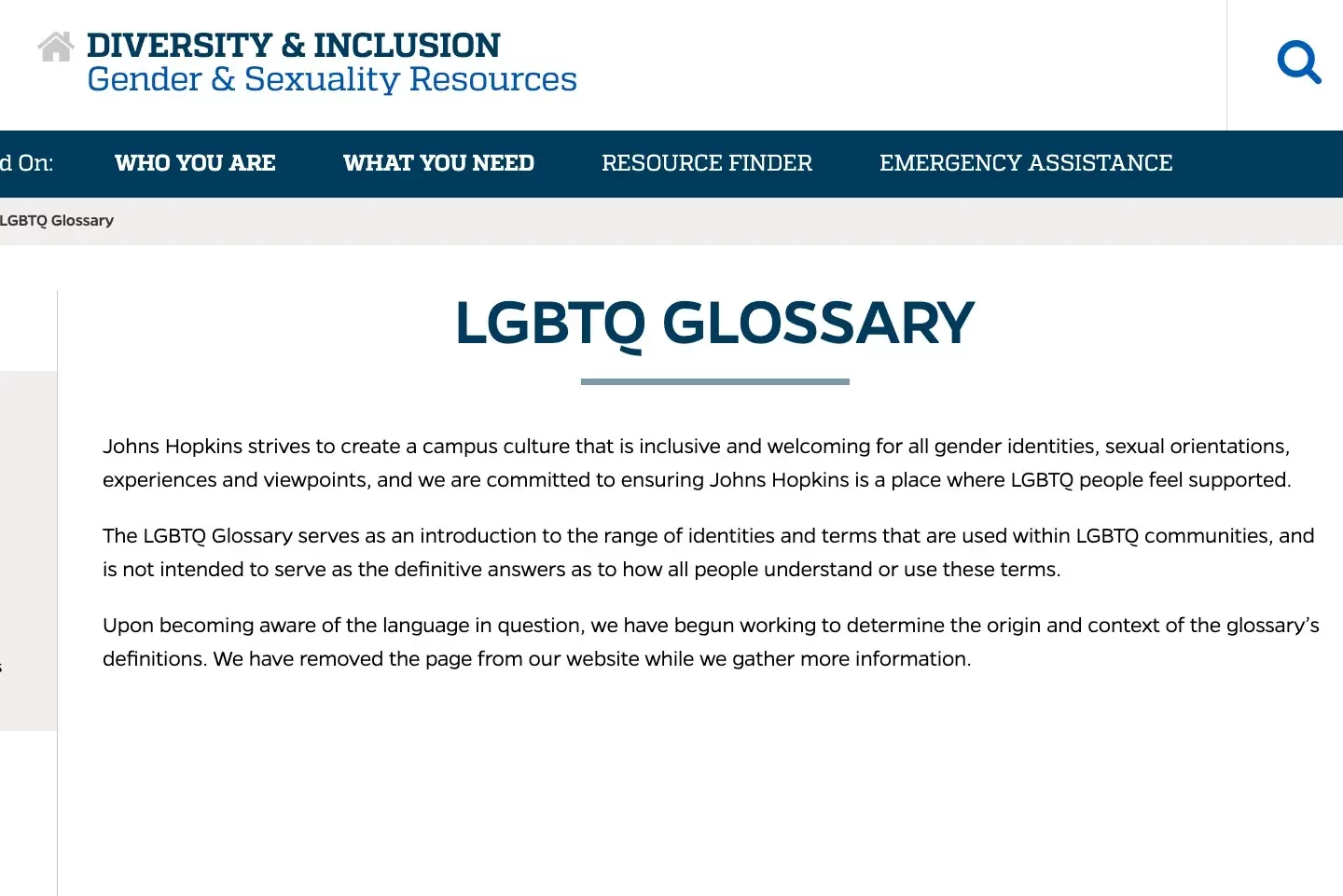 The university now defines lesbians as "non-man attracted to non-men" to be more inclusive of non-binary individuals.