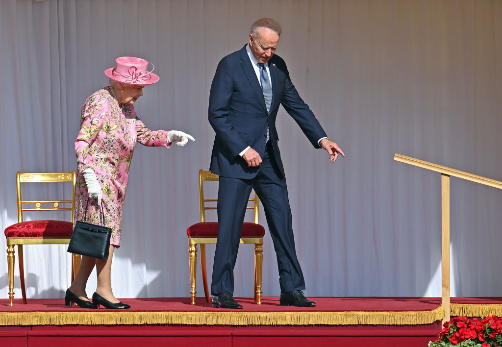 President Joe Biden and former Queen Elizabeth II