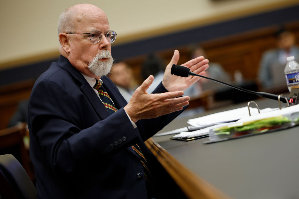 Special Counsel John Durham testifies before the House Judiciary Committee in the Rayburn House Office Building on June 21, 2023 in Washington, DC. After four years of work, Durham's report highlighted FBI agents withholding key information from judges, disregarded reasons not to investigate Trump's campaign and yielded only one conviction - a guilty plea from a little-known FBI employee - and two acquittals at trial.