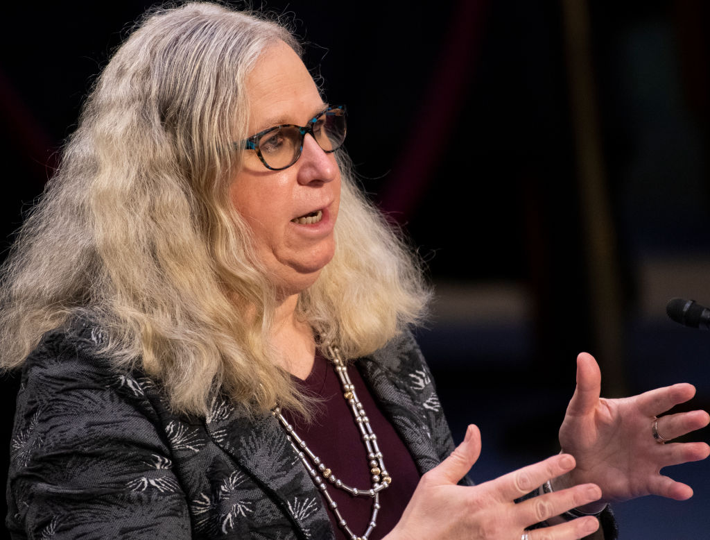 Rachel Levine, nominee for Assistant Secretary in the Department of Health and Human Services testifies at her confirmation hearing before the Senate Health, Education, Labor, and Pensions Committee February 25, 2021 on Capitol Hill in Washington D.C.