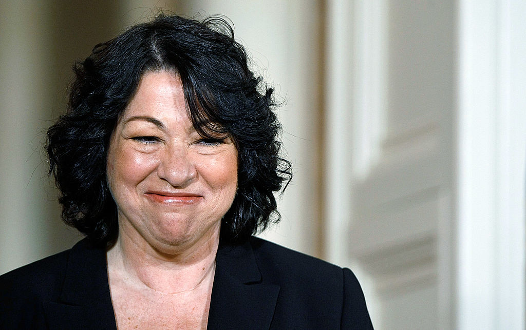 Federal Judge Sonia Sotomayor stands as she is named by U.S. President Barack Obama as his choice to replace retiring Justice David Souter on the Supreme Court during an announcement in the East Room of the White House May 26, 2009 in Washington, DC.
