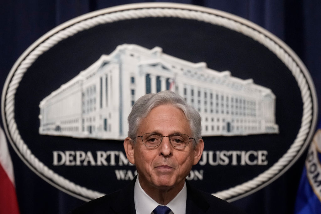 U.S. Attorney General Merrick Garland delivers a statement at the U.S. Department of Justice August 11, 2023 in Washington, DC. Garland announced that U.S. Attorney David Weiss will be appointed special counsel in the ongoing probe of Hunter Biden, the son of U.S. President Joe Biden.