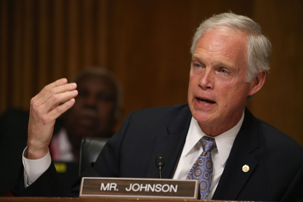 Sen. Ron Johnson (R-WI) participates in a Senate Foreign relations Committee hearing on Capitol Hill, March 10, 2015 in Washington, DC.