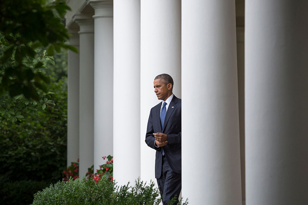 U.S. President Barack Obama arrives to deliver a statement after the U.S. Supreme Court ruled that same-sex couples have a constitutional right to marry nationwide, in the Rose Garden of the White House, on June 26, 2015 in Washington, D.C.