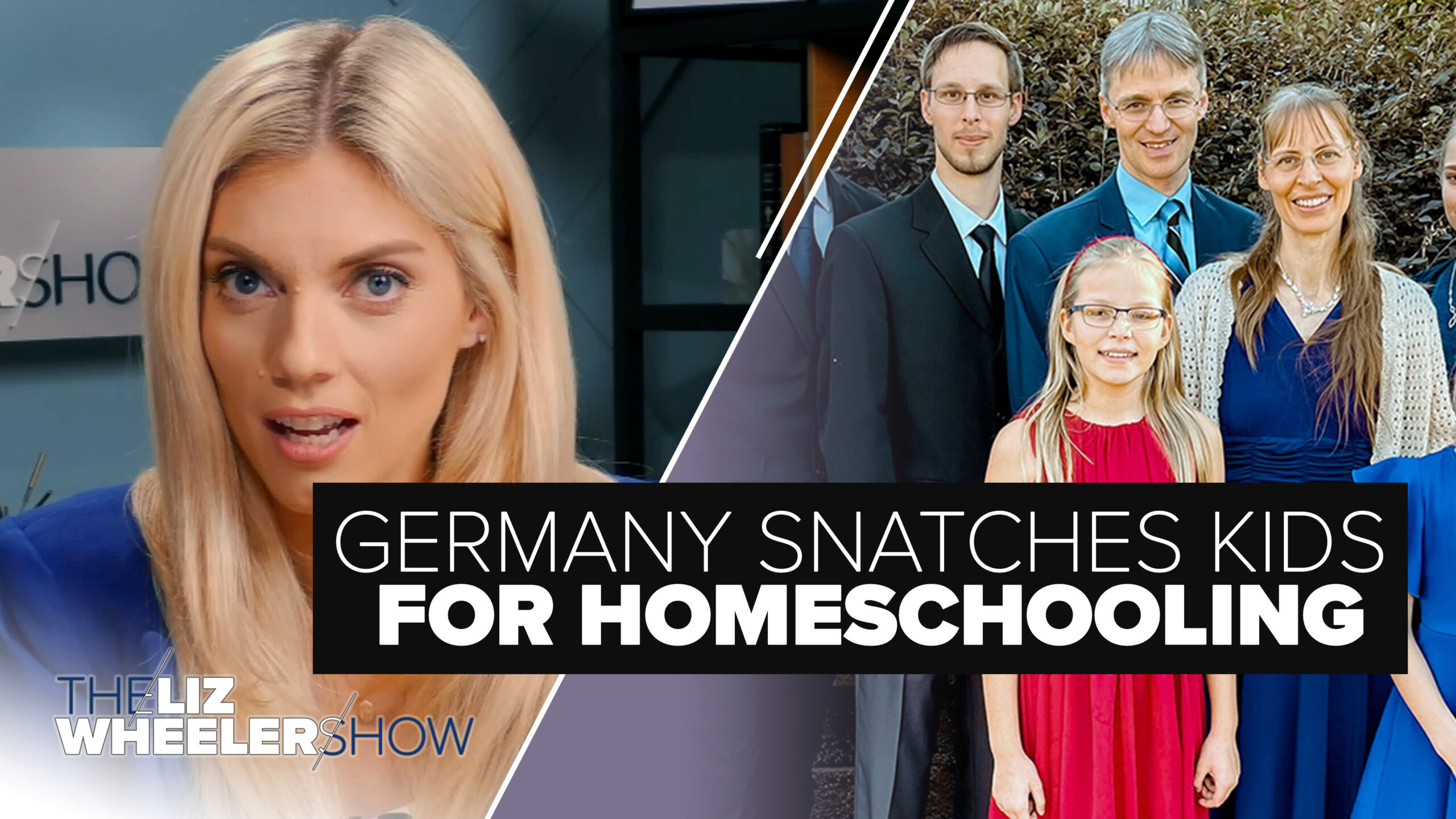 A picture shows a German family persecuted by its own government for homeschooling their children.